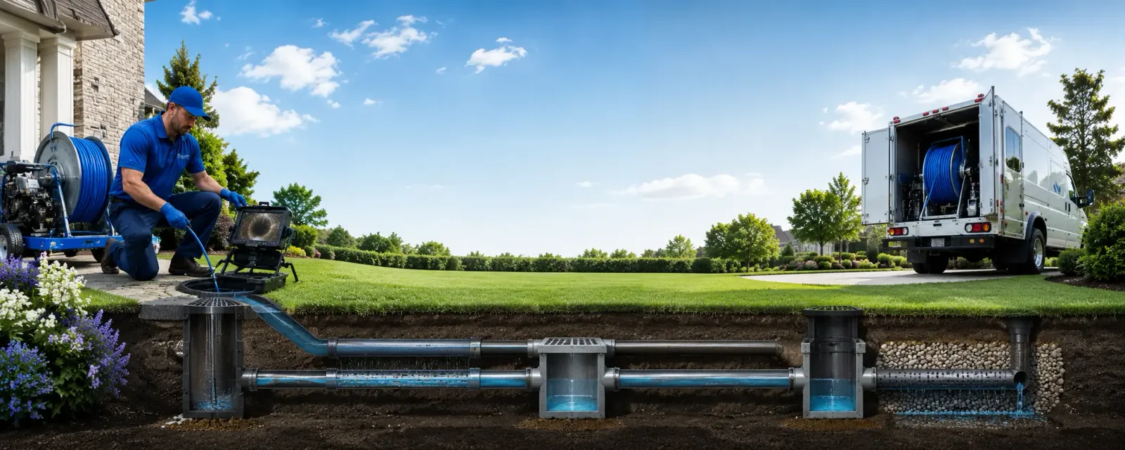 Outdoor drain cleaning information for Stockdale, PA